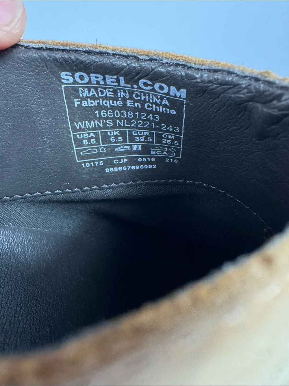 Sorel‎ Addington Strap Block Heel Beige Tan Bootie boots